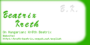 beatrix kreth business card